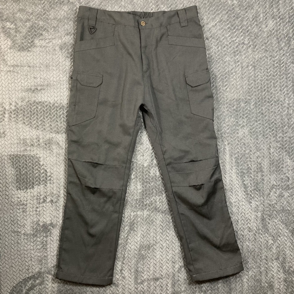 Tactical Series Cargo Pants Men's 2X Gray Ripstop Straight Leg Workwear Outdoor